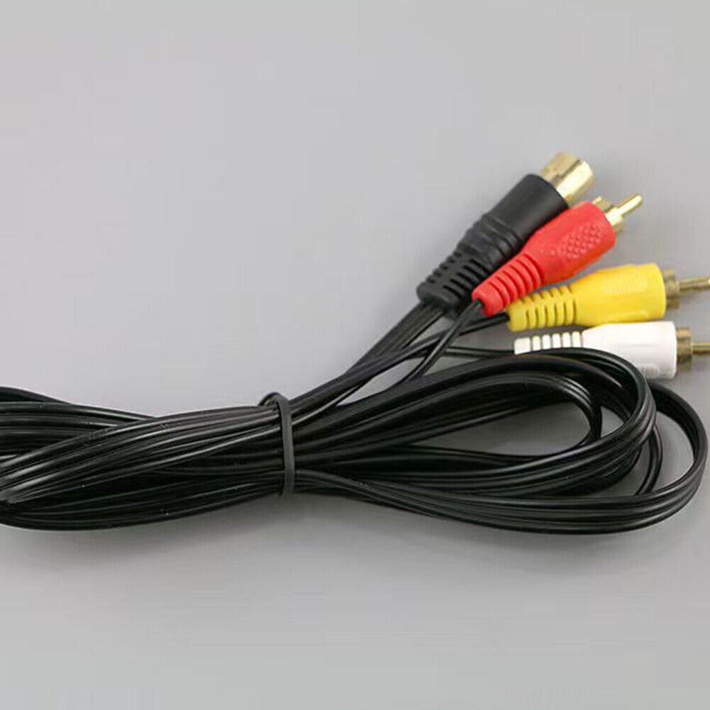 US 2-4 Pack 6FT Audio Video AV Composite Cable Cord for Sega Saturn RCA A/V