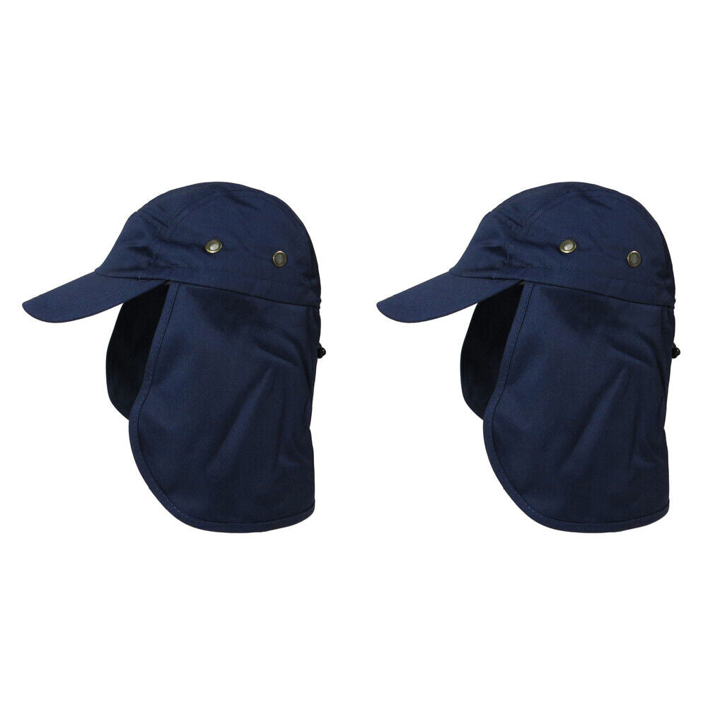 US 1-2 Pc UV Sun Protect Cap Safari Hike Camping Neck Cover Ear Flap Fishing Hat