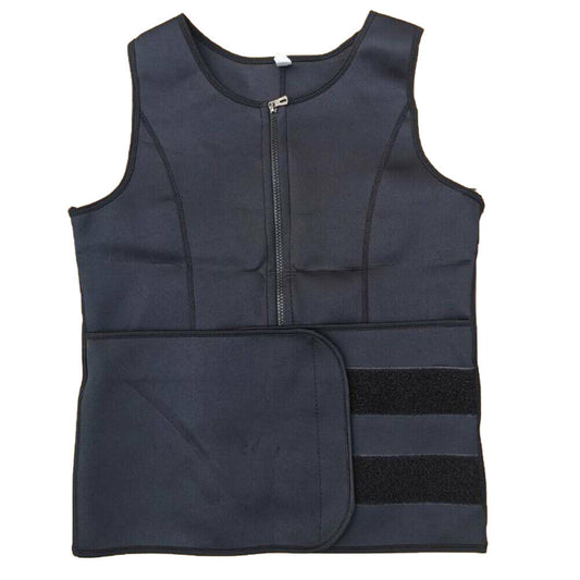 US Men's Sauna Thermo Sweat Waist Trainer Top Vest Suit Body Shaper Belt Corset
