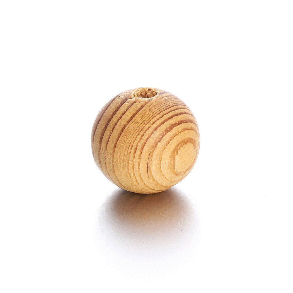 US 1000-2000 Pc Natural Wooden Beads, 8mm Round Polished Loose Beads for DIY