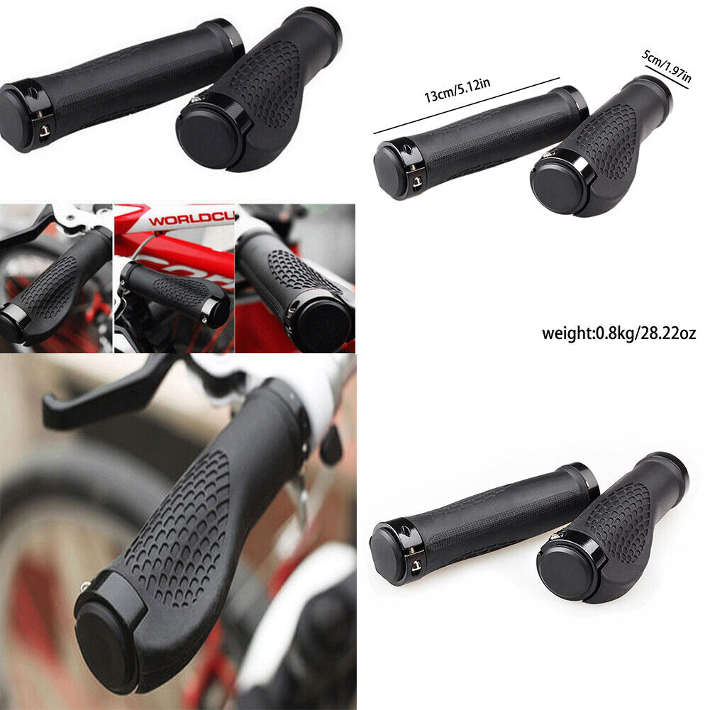 US 2-4 Pack Rubber Mountain Bike Handle Grip Bar Ergonomic Lock-on Enss MTB BMX