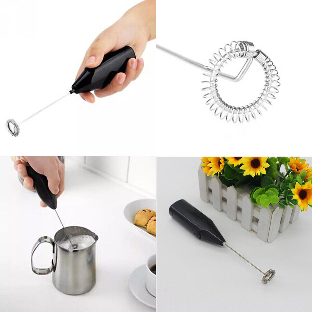 US 3-6 Handheld Electric Eggbeater Milk Foamer Drink Whisk Coffee Mixer Stirrer