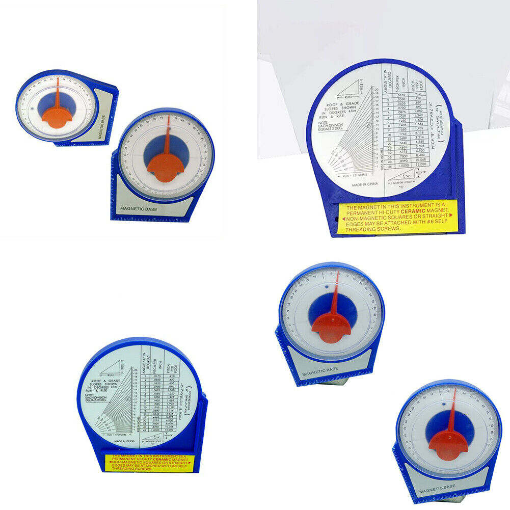 US 1-2 Pack Dial Magnetic Base Angle Finder Gauge Protractor Finding Degree Gage