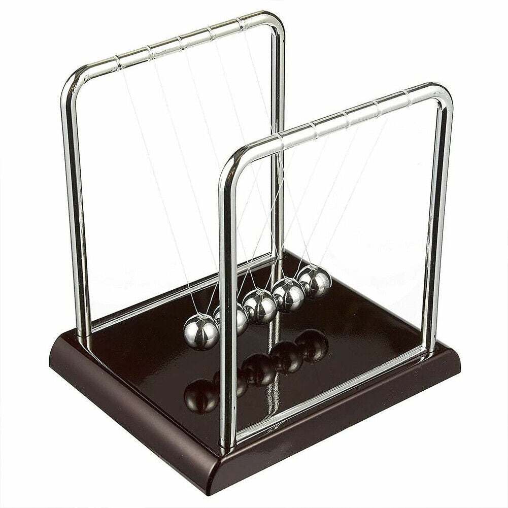 US 1-2 Pack Finetons Cradle Pendulum Motion Desk Swinging Kinetic Balls 7 x 6 In
