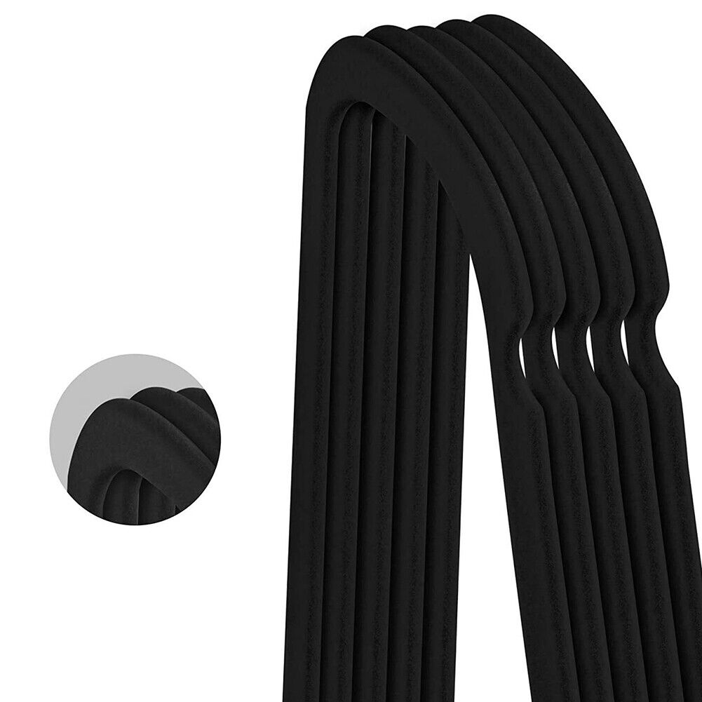 US 50 Pack Premium Velvet Hangers Non Slip Felt Heavy Duty Hangers Home Durable
