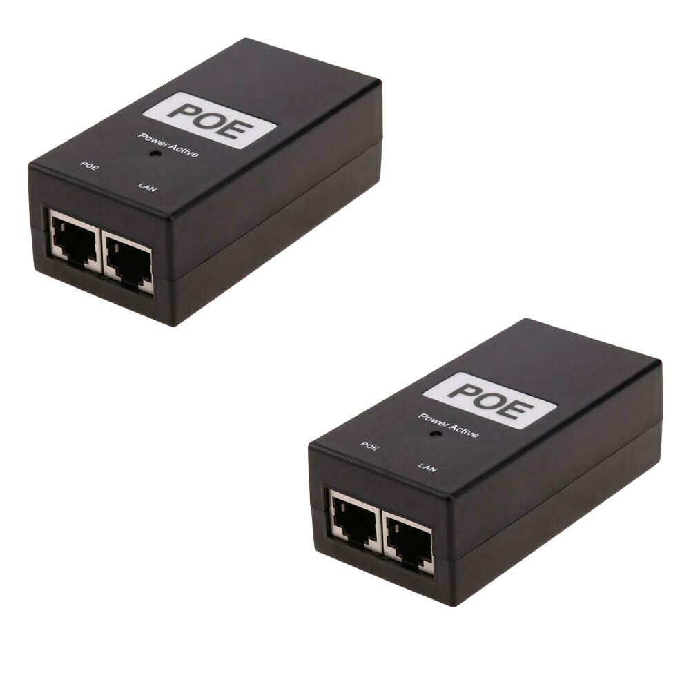 US POE Injector 48V 24W PowerOver Ethernet Adapter IP Phone Camera IEEE 802.3af