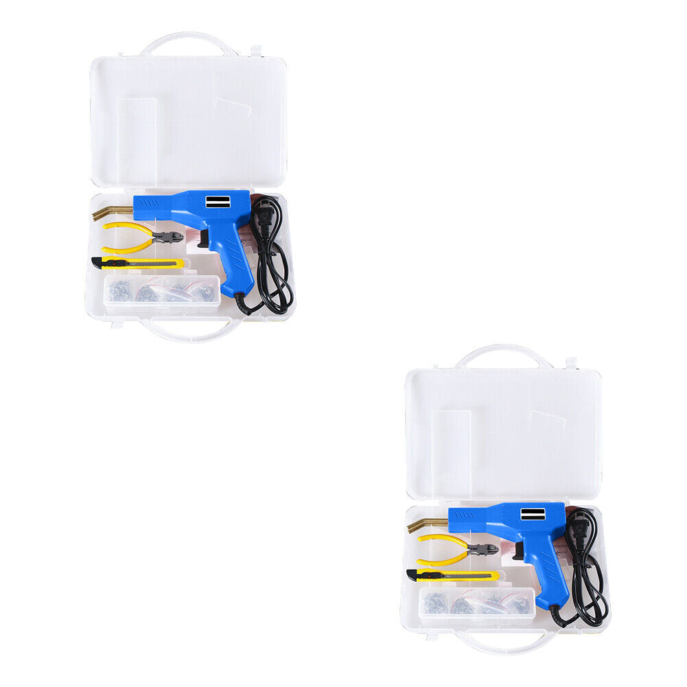 US 1-2 Pack Plastic Welder Plastic Hot Stapler Car Bumper Repair Set 200 Staples