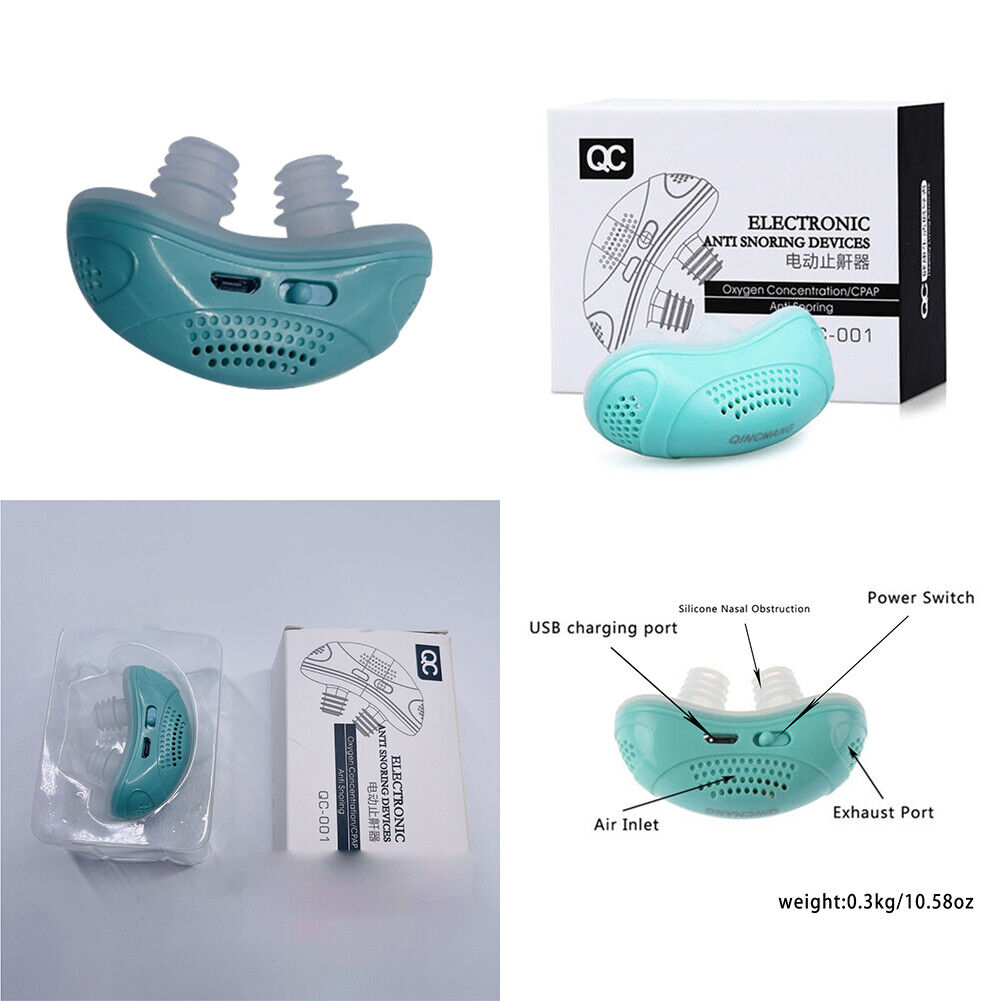 US 2-4 Micro Mini Electric Snore Stopper CPAP Anti Snoring Apnea Stop Sleep Aid
