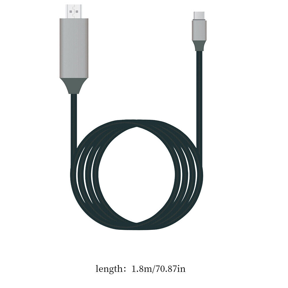 US 2 Pc USB-C Type C to HDMI 1080P HD TV Cable Adapter For Android Phones