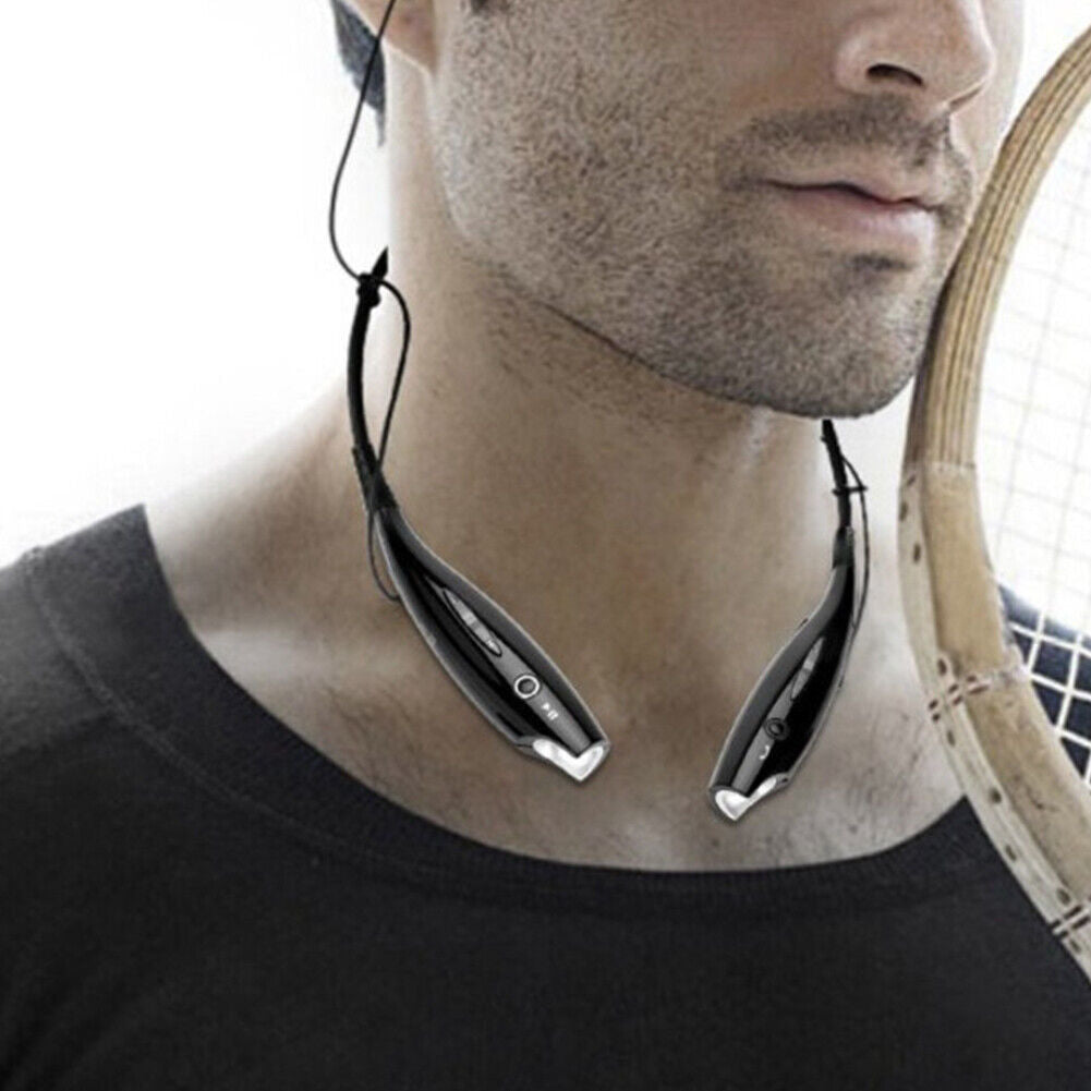 1-2Pc Bluetooth Neckband Wireless Headphones Mic Headset Stereo Earbuds Earphone