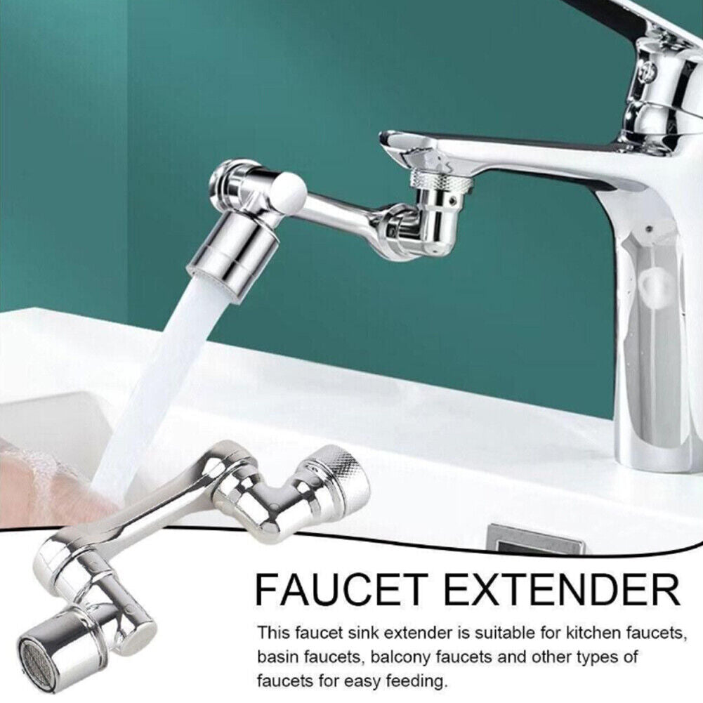 US 1-2Pc 1080° Rotating Faucet Aerator Universal Splash Spray Tap Extension Head