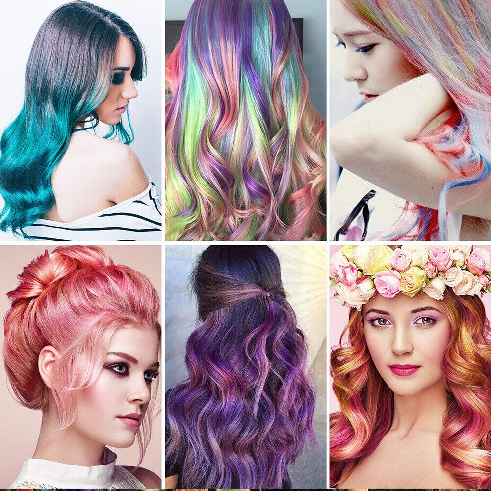 US 12-24 Color Set Temporary Hair Chalk Set Washable Color One-time Dye Kid Safe