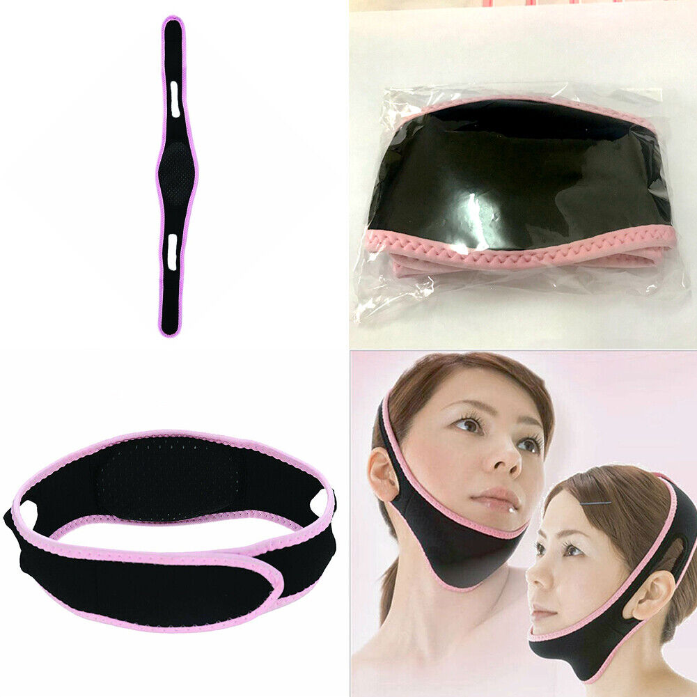 US 1-2 Pack V Line Lifting Mask Slimming Double Chin Reducer Belt Sagging Face