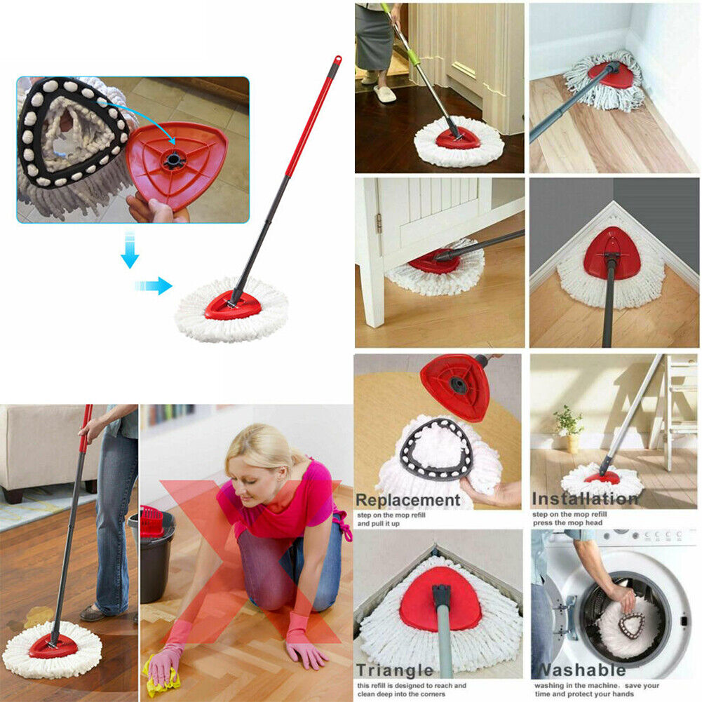 US 3-6 Pack Mop Replace Head Refills Compatible with O-Cedar Easy Wring Spin Mop