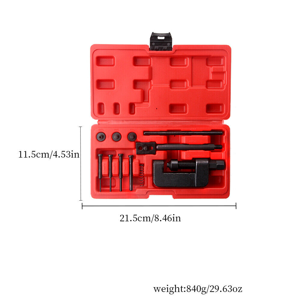 13PCS Chain Cutter Rivet Tool Set Riveting Breaker ATV/Bike/Motorcycle/Cam Drive