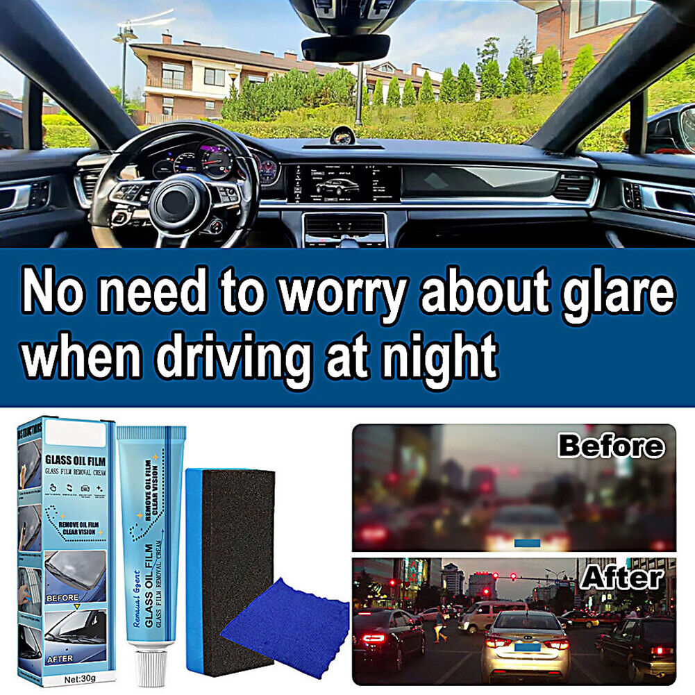US 2-4 Pack Car Glass Oil Film Cleaner Removal Cream Paste Windshield Water Spot