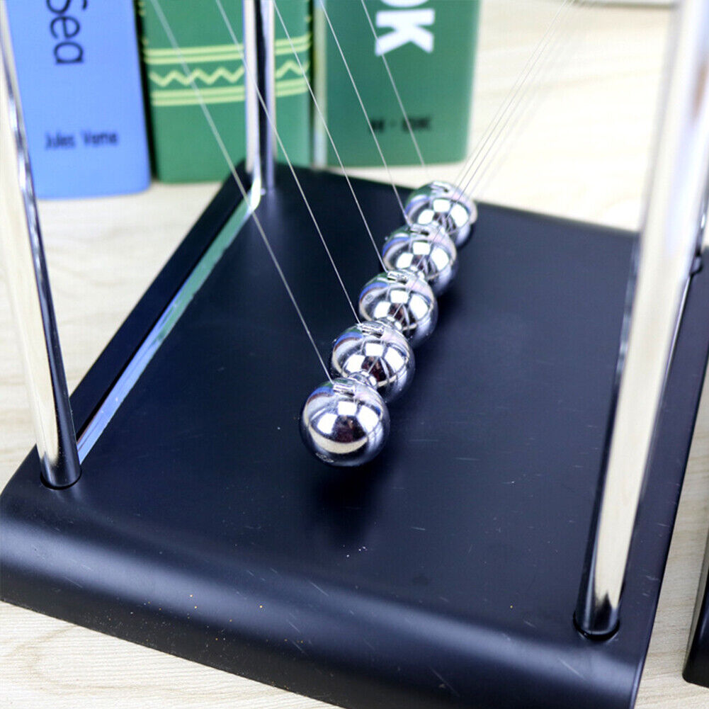 US 1-2 Pack Finetons Cradle Pendulum Motion Desk Swinging Kinetic Balls 7 x 6 In