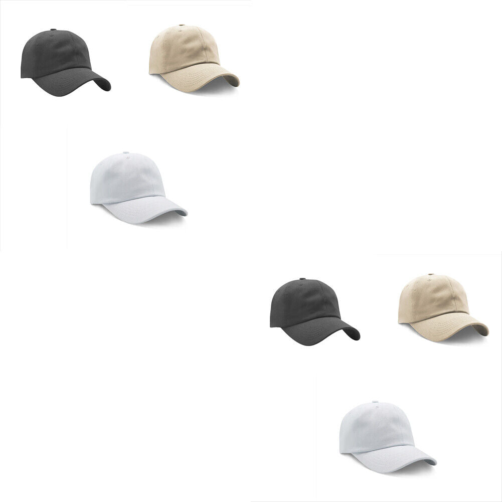 US 3-6 Pcs Washed Polo Style Retro Distressed Cotton Baseball Cap Adjustable Hat