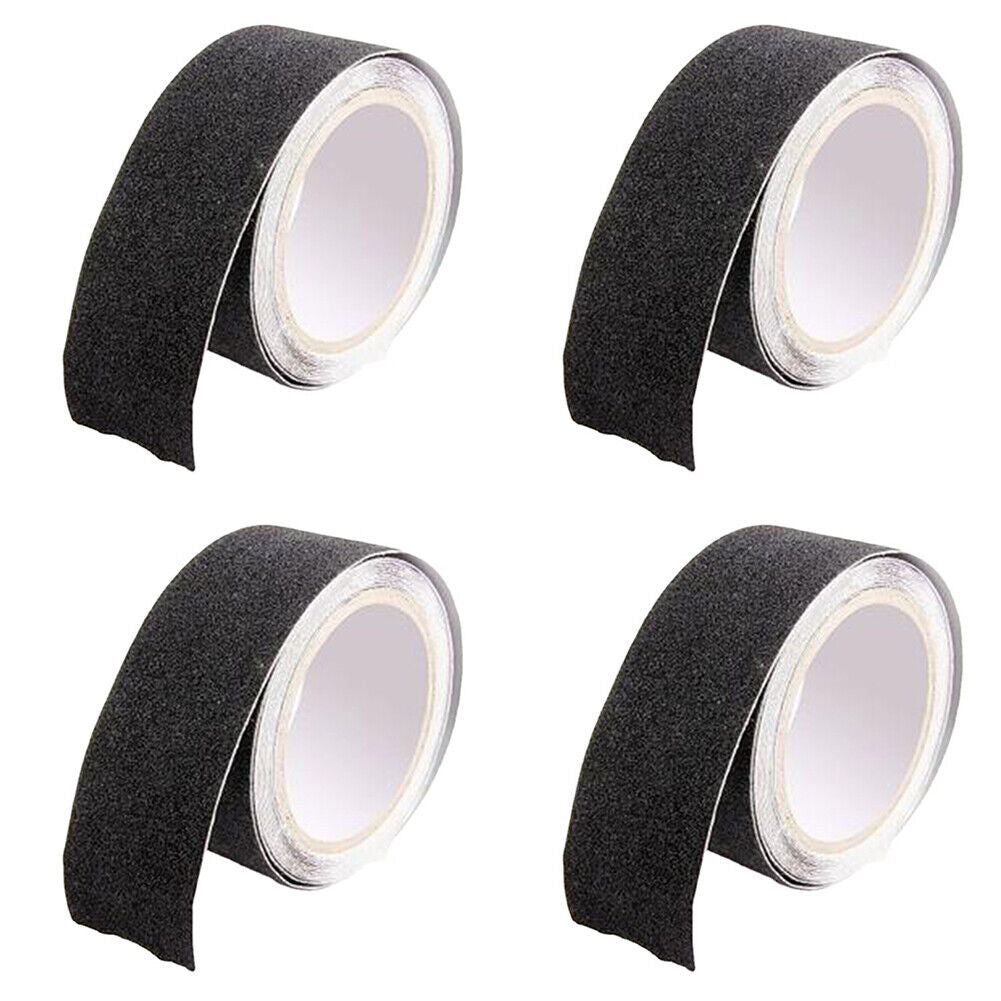 US 2" x 60FT BLACK ROLL SAFETY NON SKID TAPE ANTI SLIP TAPE STICKER GRIP GRIT