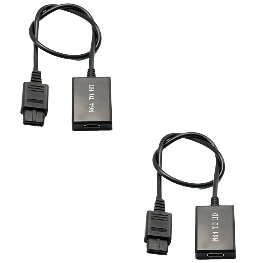 US 2 Pc Converter N64 To HDMI HD 1080P Cable Compatible With N64/ GameCube /SNES