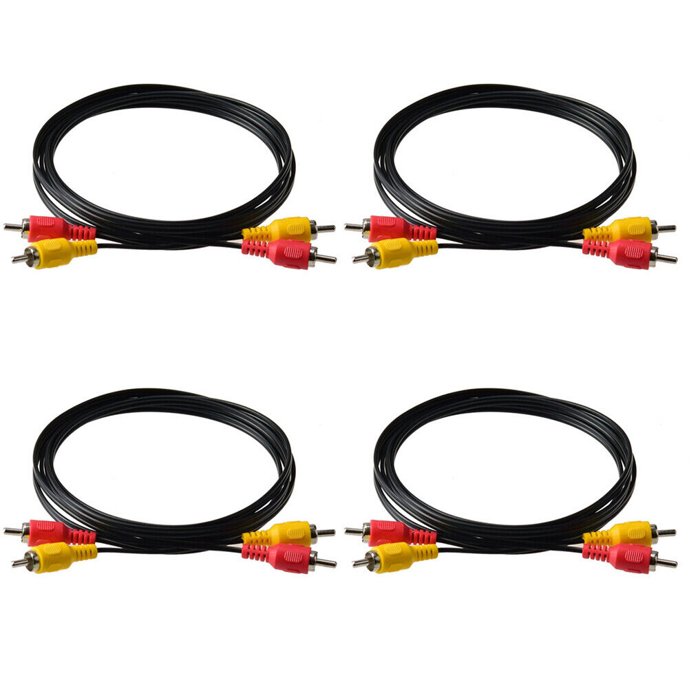 US 2-4 Pc RCA Composite AV Audio Video Cable Cord for Original 1985 Nintendo NES