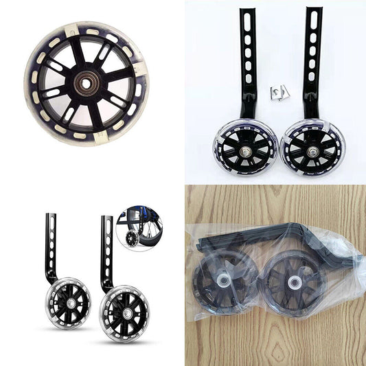 US 2-4 Pcs LED Kids Bike Stabilisers Bicycle Training Wheels Heavy Duty 12"- 20"