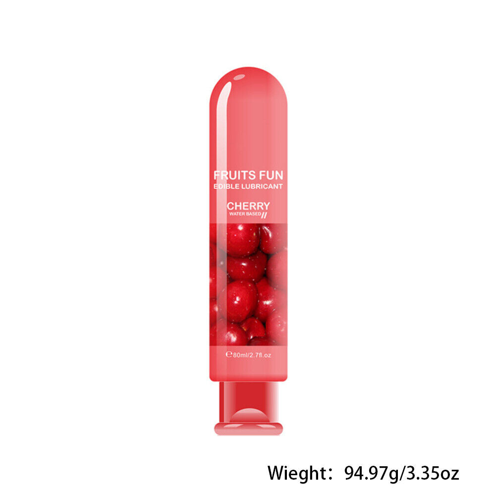 US 2 Pcs Edible Fruit Flavor Lubricant Sex Lube Water Based Lube Couple Oral Sex