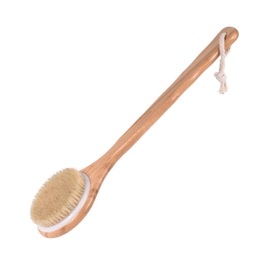 US 1-2 Natural Bristle Wooden Bath Shower Brush Spa Back Body Dry Skin Scrubber