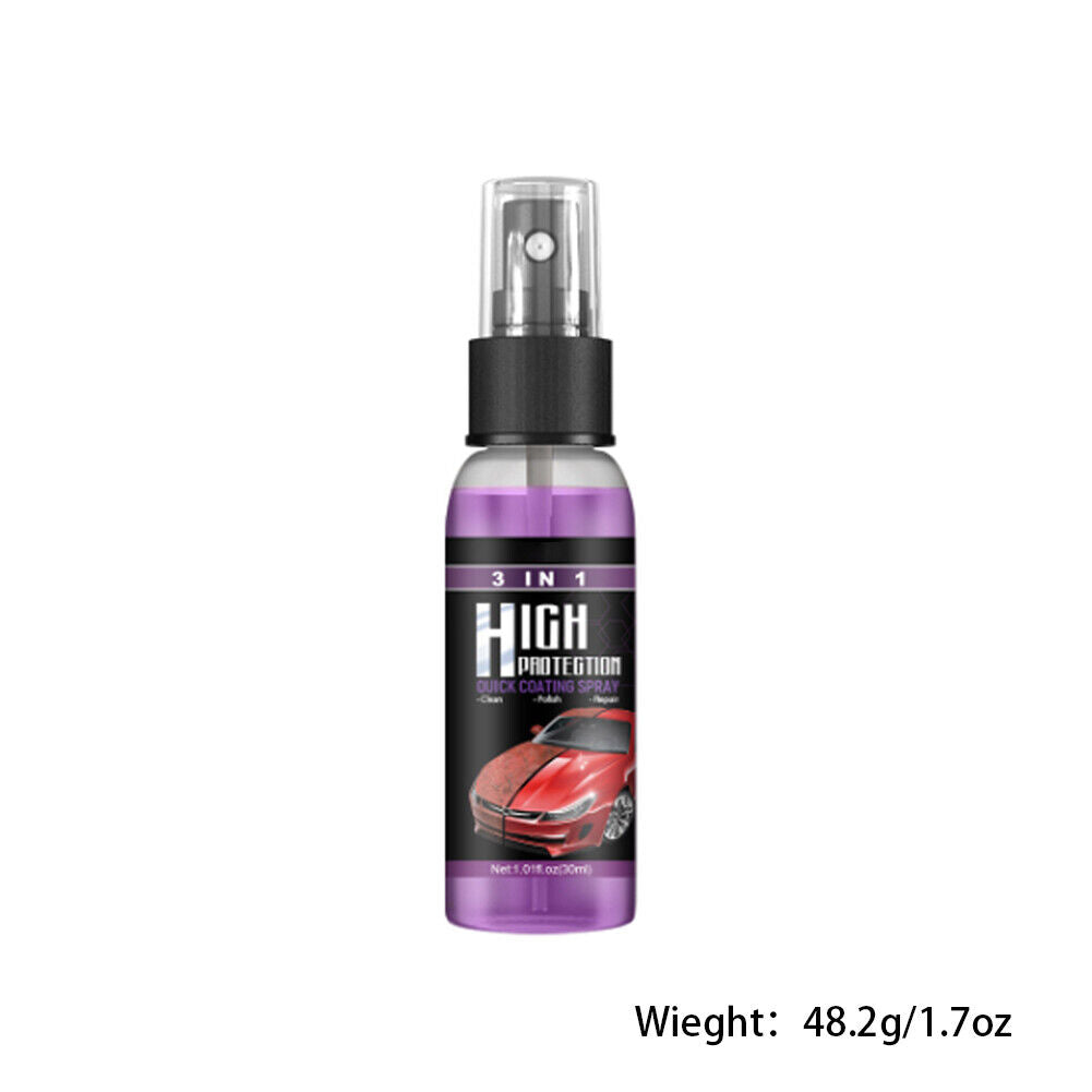US 3 in 1 High Protection Quick Hydrophobic Car Coat Ceramic Coating Spray 100ML
