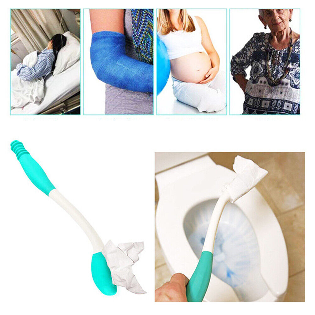 US 2-4 Pcs Long Reach Comfort Toilet Wiping Aid Tools Self Assist Bathroom Buddy