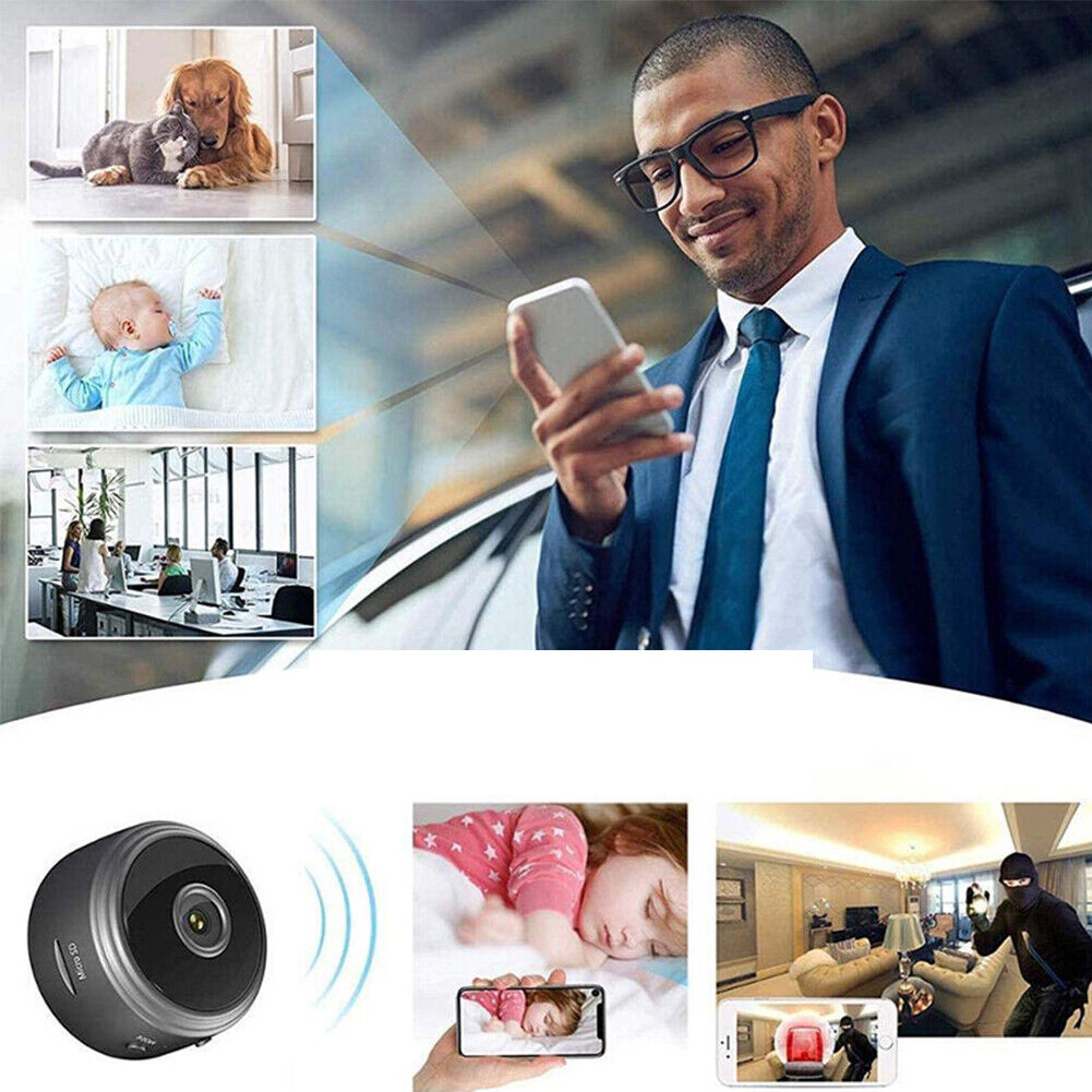 US 1-2 Pc Mini Camera WiFi Home Security Hidden Nanny Cam Audio Live Feed Audio