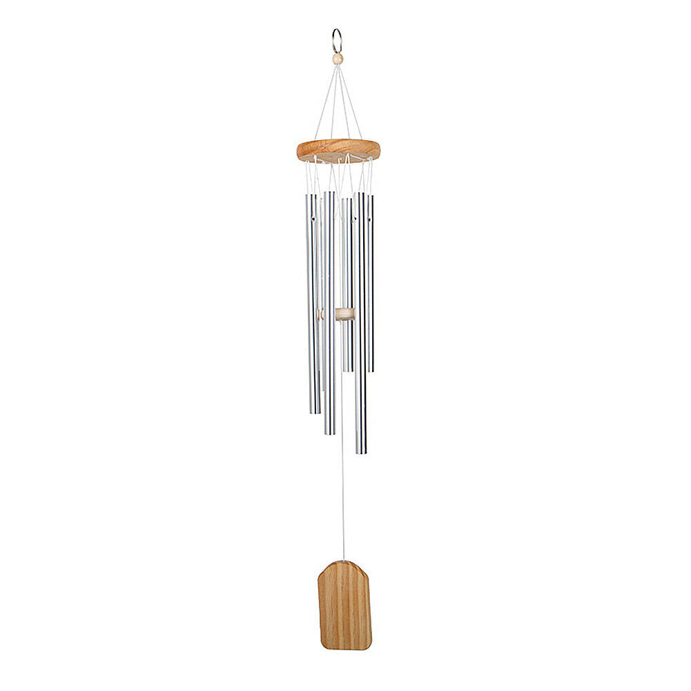 US 2-4 Pcs 25.6 Inch Wind Chime Outdoor Sympathy Chapel Bells Wood 6 Tuned Tubes