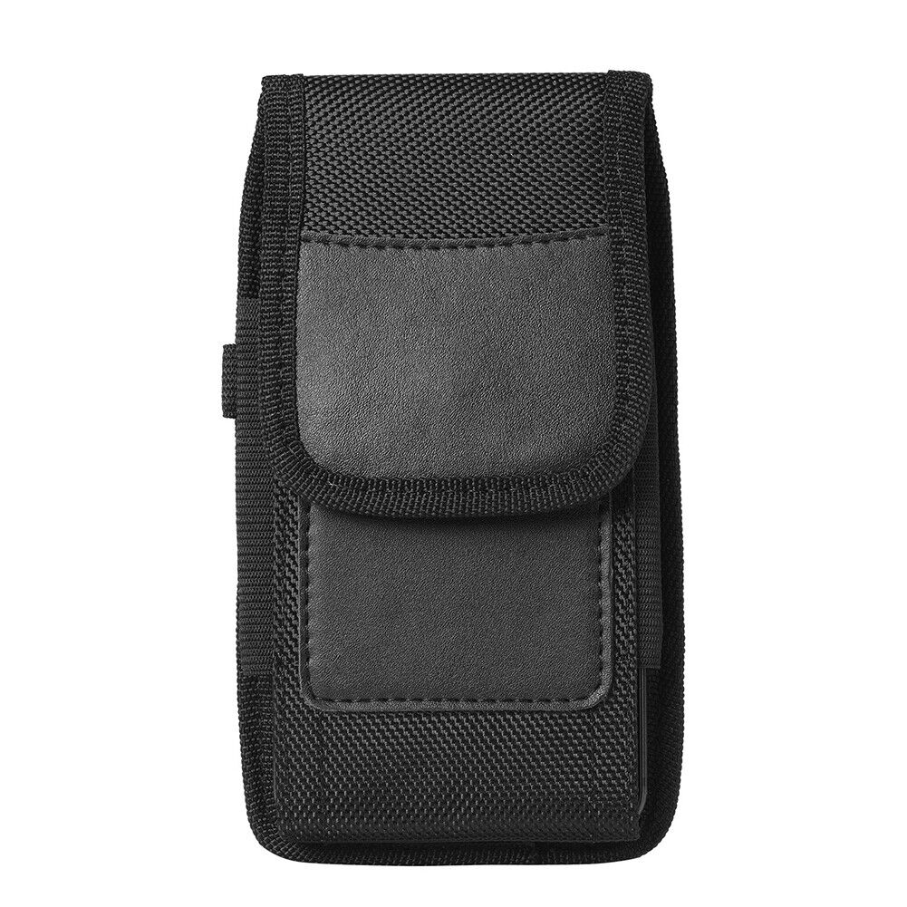 US 1-2Pcs Cell Phone Holster Leather Wallet Case Cover Belt Clip Loop Pouch Fine