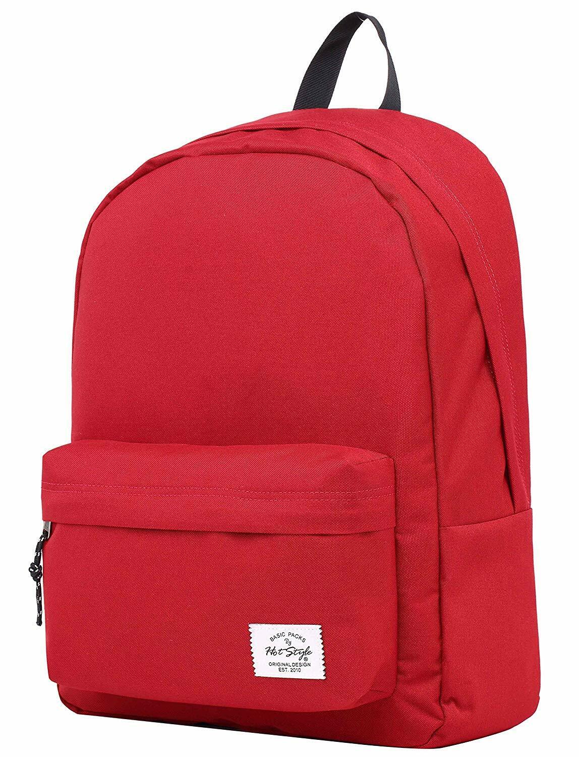 SIMPLAY Classic School Backpack Bookbag, 17"x12.5"x5",Assorted Colors and Prints