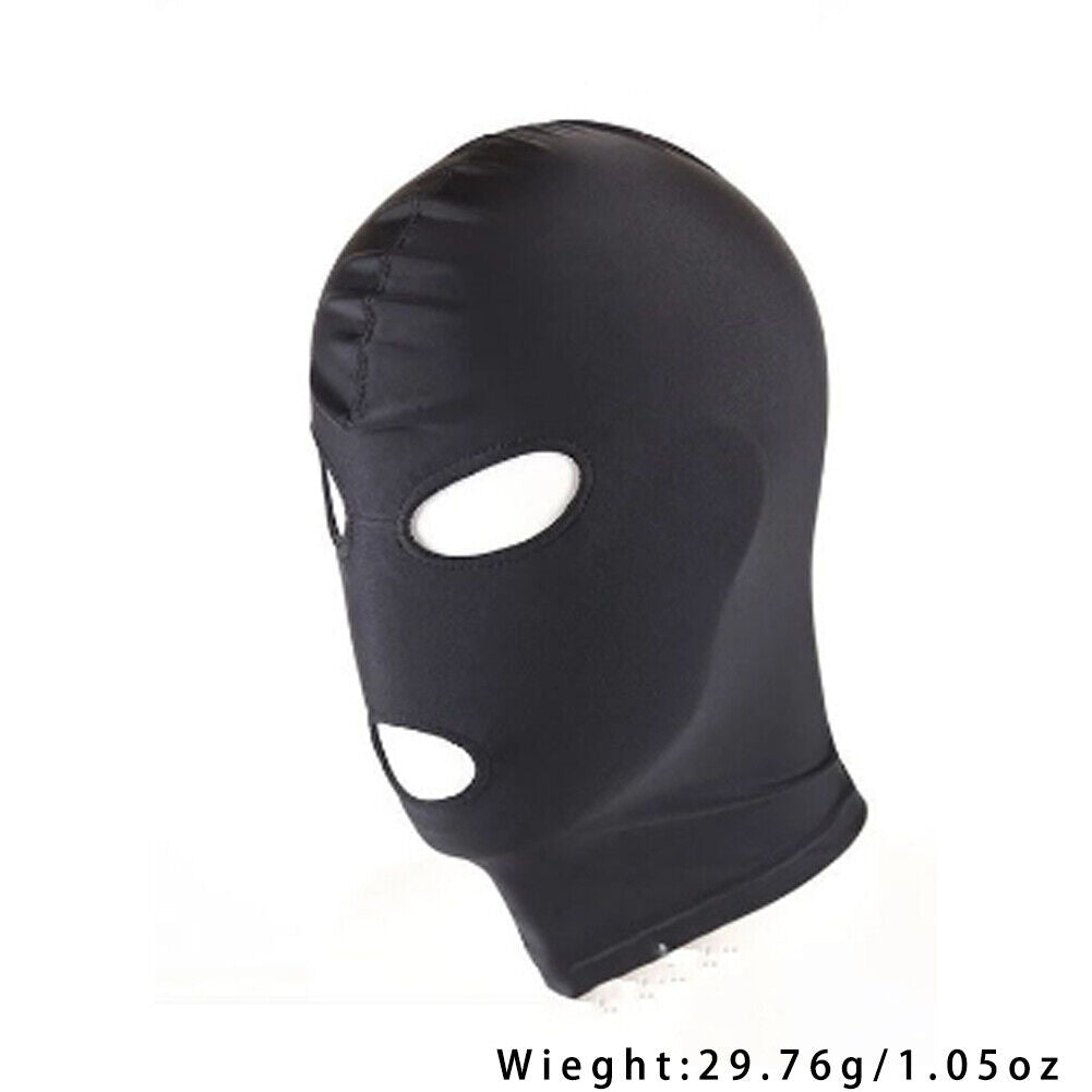 US 2-4 Pack Black Full Hood Face Head Cover Role Play Unisex Mask Slave Costume