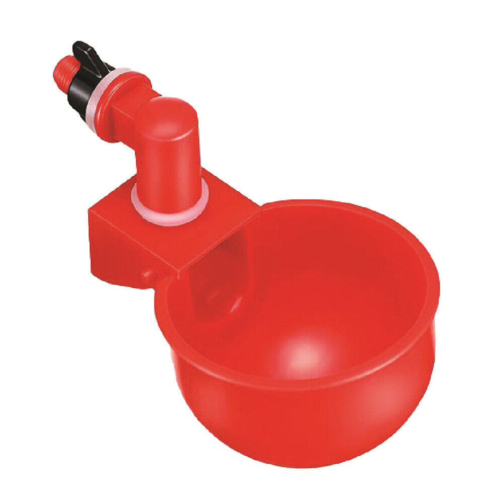 US 6-12 Pc Poultry Water Cup Chicken Feeder Duck Turkey Rabbit Automatic Filling