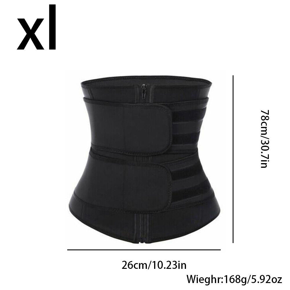 US 2 Pack Waist Trainer Body Training Shaper Sweat Tummy Control Secure Girdle