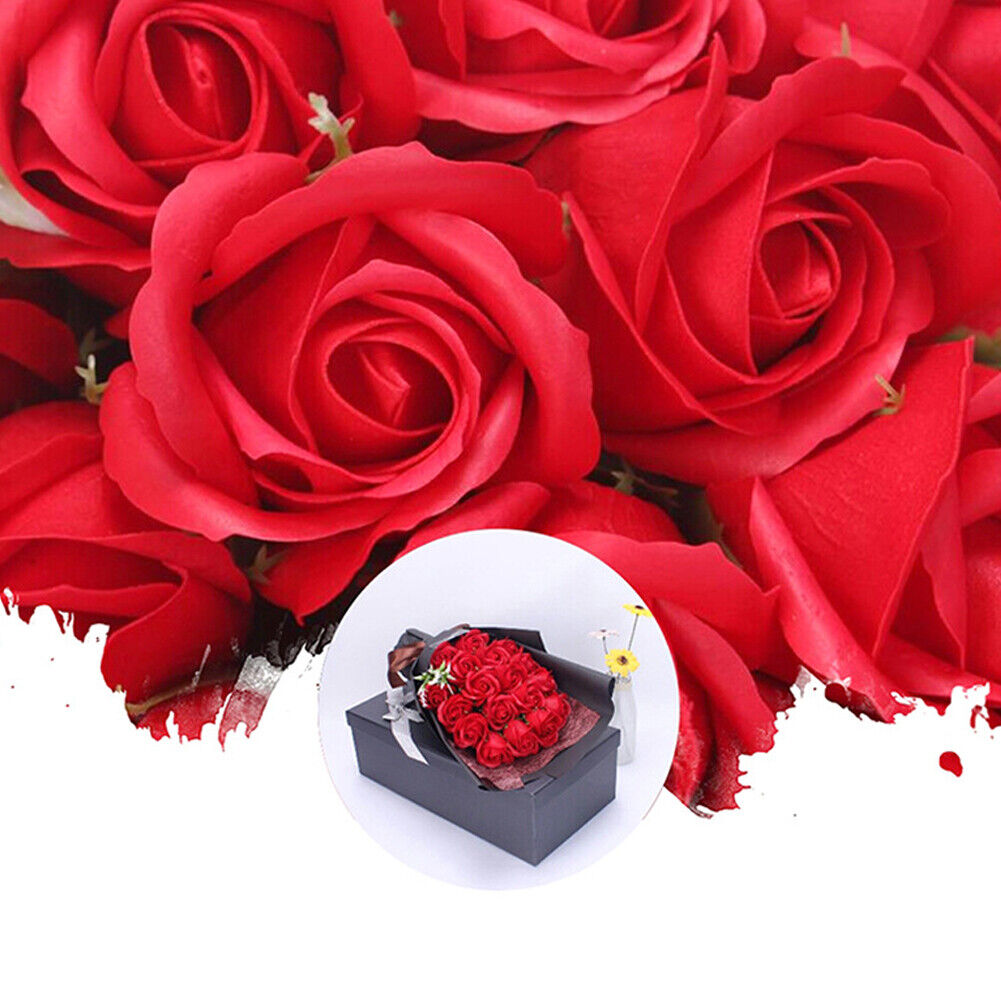 US 18 Pcs Eternal Rose Soap Flower Bouquet Valentine's Day Gift Girlfriend Wife