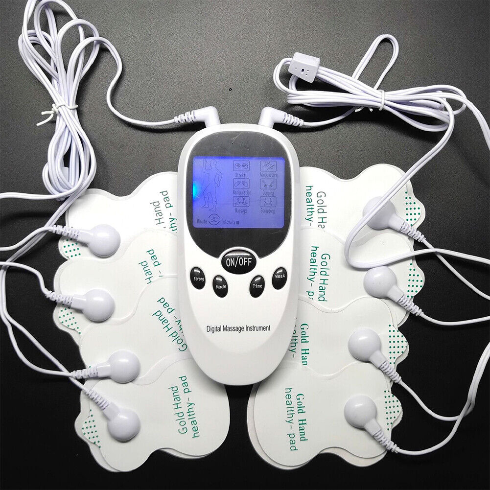 US 1-2Pc Electrical Stimulator Muscle Relax Massager Therapy Machine Pain Relief