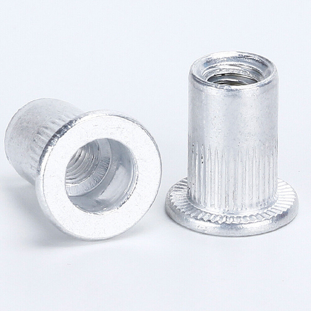 US 100-200 Pack 1/4-20 Aluminum Flange Nutserts Rivet Nut Rivnut Nutsert