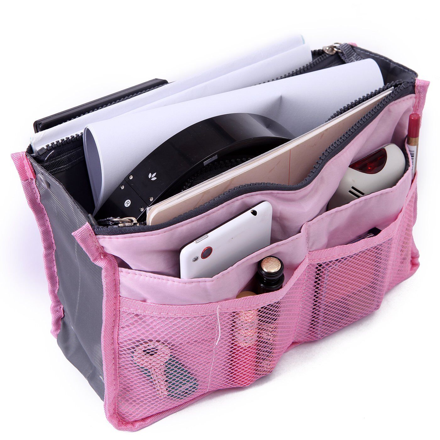 2 Pack Travel Insert Handbag Purse Large Liner Organizer Tidy Bags