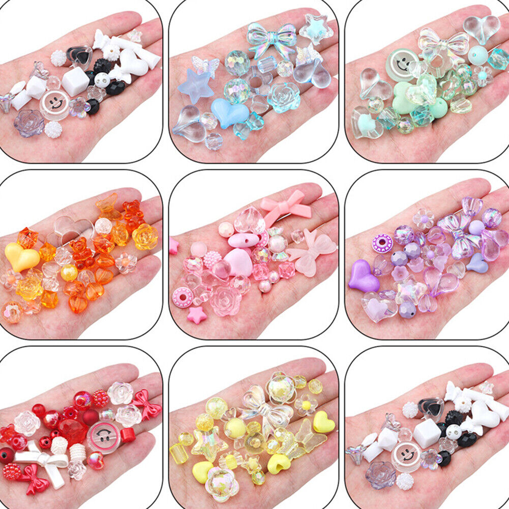 US Fruit Flower Polymer Clay Beads Charm DIY Bracelet Making 120-240g/4.2-8.4oz