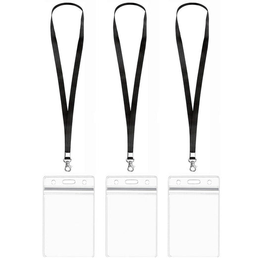 US 3-10 Pack ID Badge Holder Waterproof Quick Release Lanyards Detachable Buckle