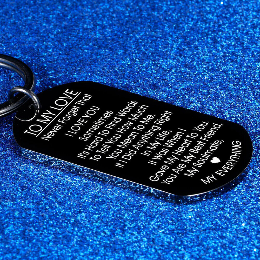 US 1-2 Pack Valentine's Day Gift For Girlfriend Wife Keychain & Necklace To Tag