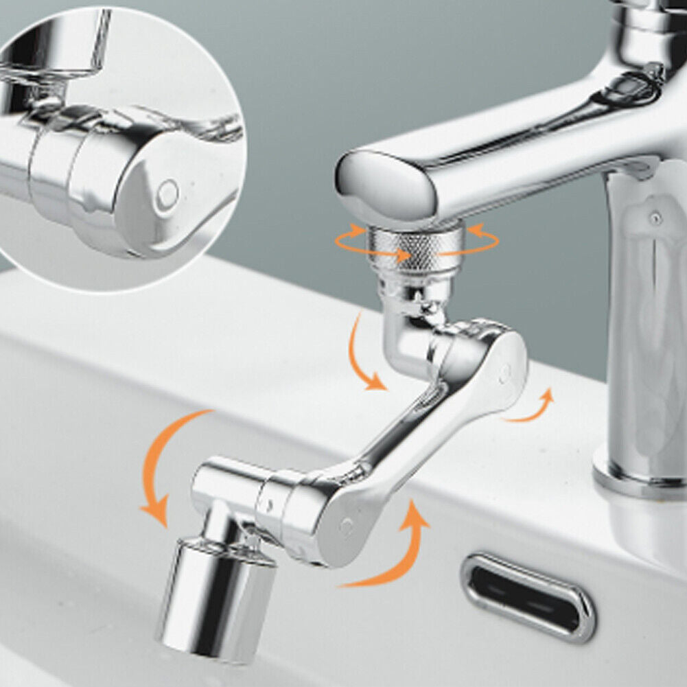 US 1-2Pc 1080° Rotating Faucet Aerator Universal Splash Spray Tap Extension Head