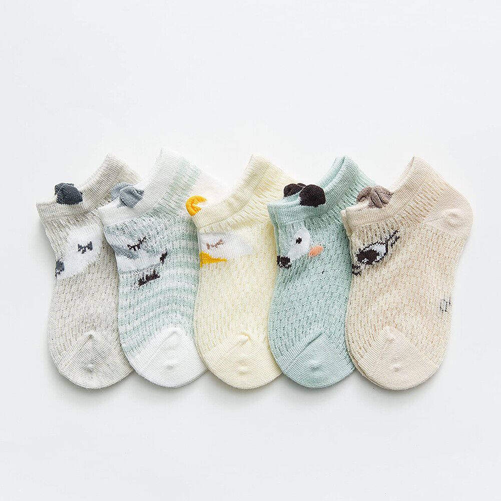 US 10 Pairs Baby Infant Toddler Kid Soft Mesh Sheer Light Anti-Odor Summer Socks