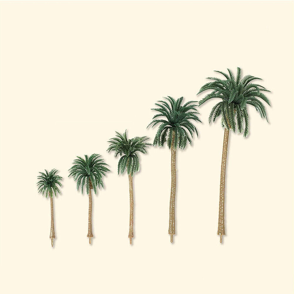 US 20-40 Pc Miniature Model Palm Trees for Dioramas, DIY Crafts 5 Sizes