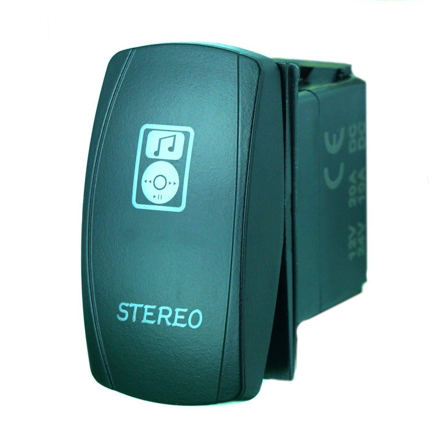 Amarine-made Laser Rocker Switch 20A 12v On/Off LED Light HORN/ZOMBIE/FOG/Light