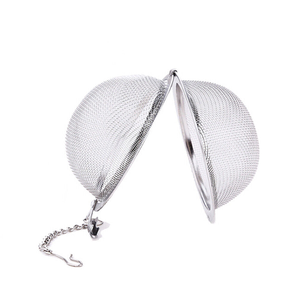 US 1-2 Pc Stainless Steel Mesh Tea Ball Strainer Diffuser Steeper Lock Filtering