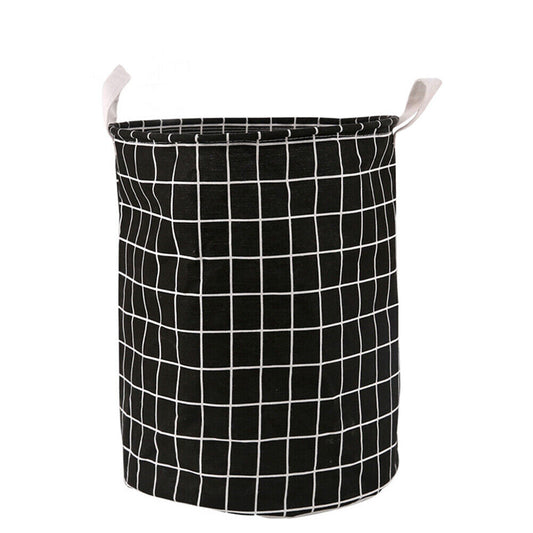 US 1-2 Pcs Large Foldable Laundry Hamper Dirty Clothes Basket Linen Storage Bag